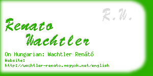 renato wachtler business card